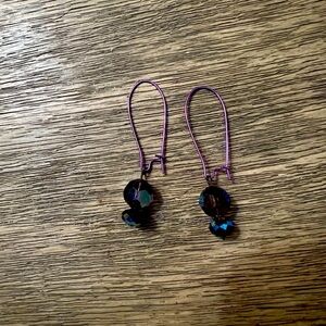 Purple and blue gemstone earrings with a touch of sparkle #jewelry